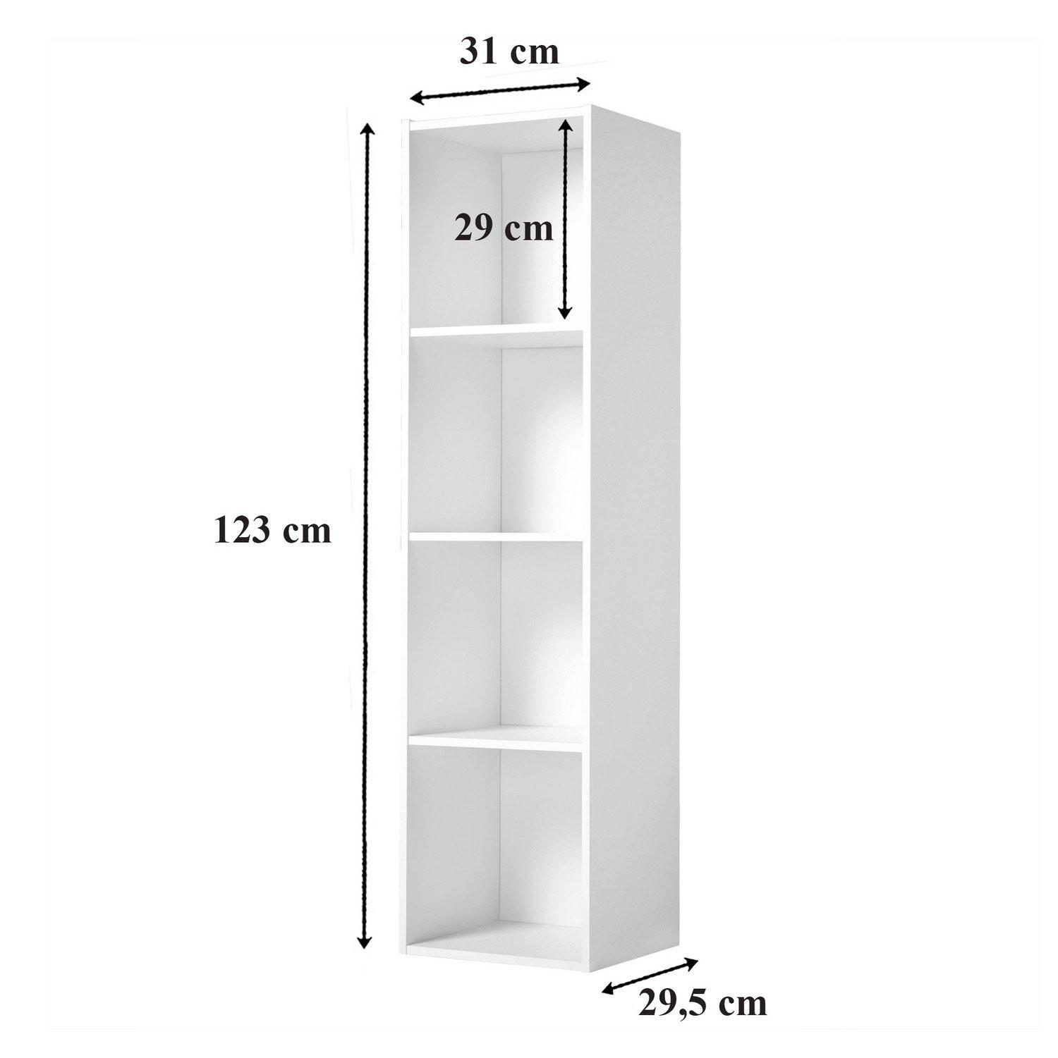 Calicosy Möbel mit 4 Fächern - L31 x H122 cm  