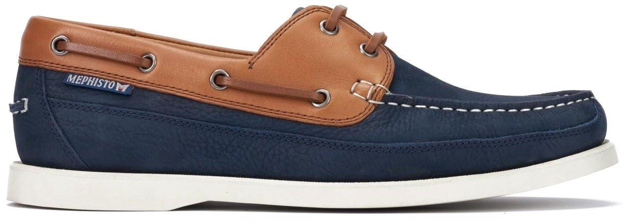 Image of Boating - Nubuk Schnürschuh Herren Blau 44