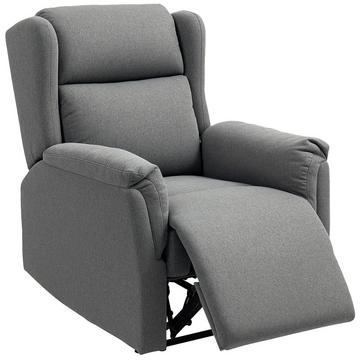 Fauteuil de relaxation, fauteuil TV avec fonction inclinable, fauteuil TV avec noyau à ressorts ensachés, fauteuil inclinable rembourré, fauteuil inclinable pouvant supporter jusqu'à 150 kg pour salon, chambre, gris foncé