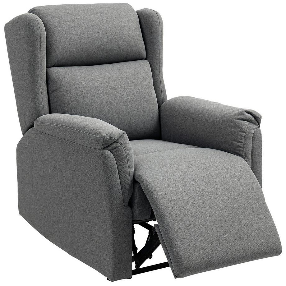 Northio Fauteuil de relaxation, fauteuil TV avec fonction inclinable, fauteuil TV avec noyau à ressorts ensachés, fauteuil inclinable rembourré, fauteuil inclinable pouvant supporter jusqu'à 150 kg pour salon, chambre, gris foncé  