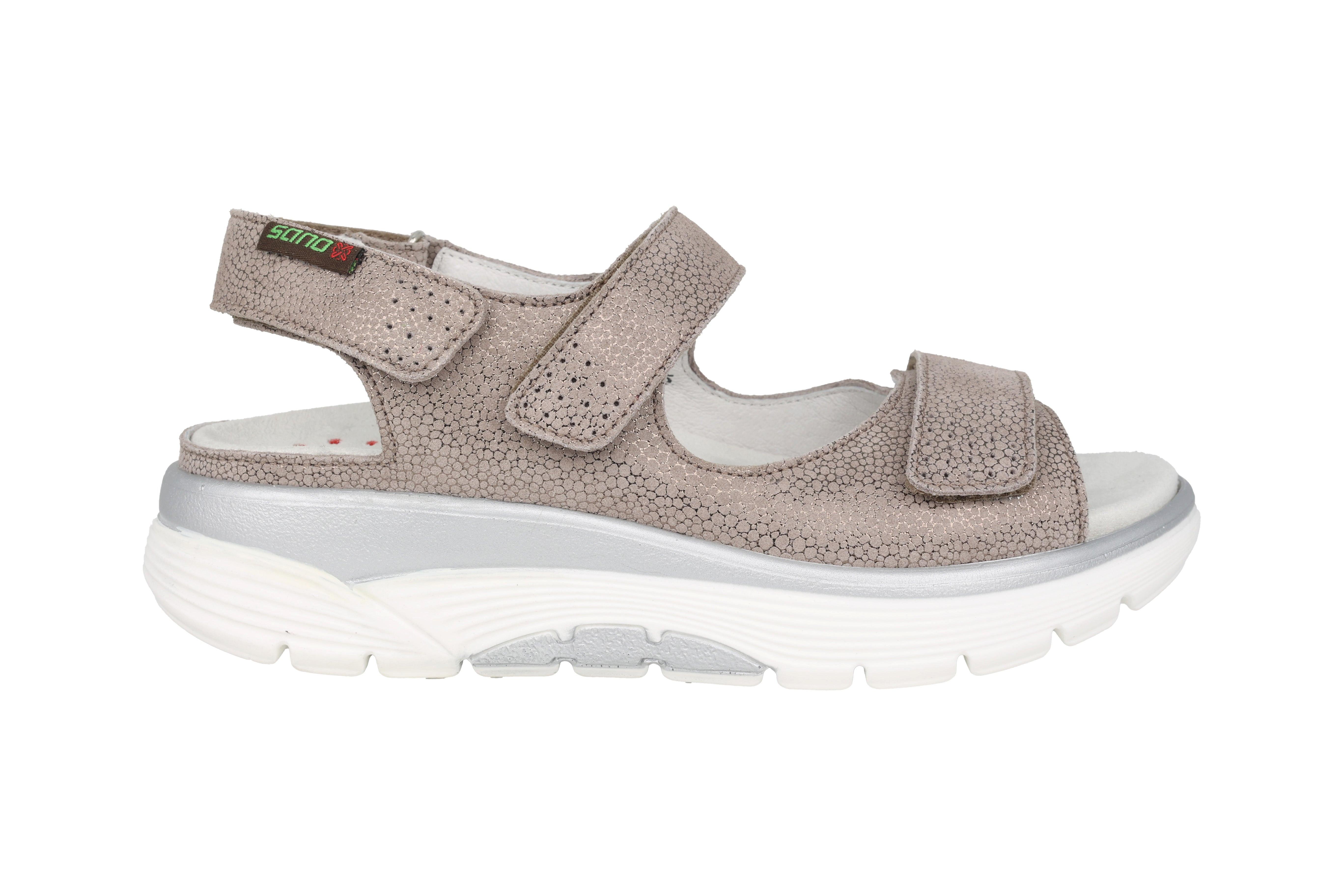 Image of Norine - Leder Sandale Damen Grau 35