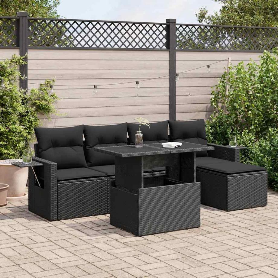 VidaXL set di divani da giardino Polirattan  