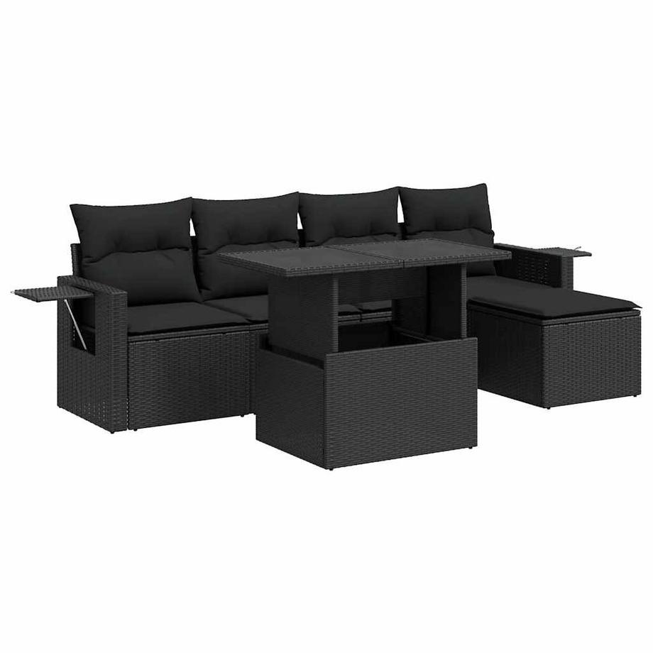 set di divani da giardino Polirattan
