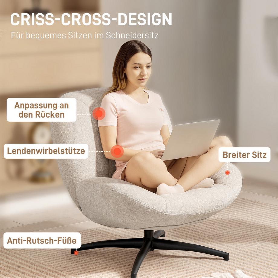 HOMCOM Fauteuil de salon  