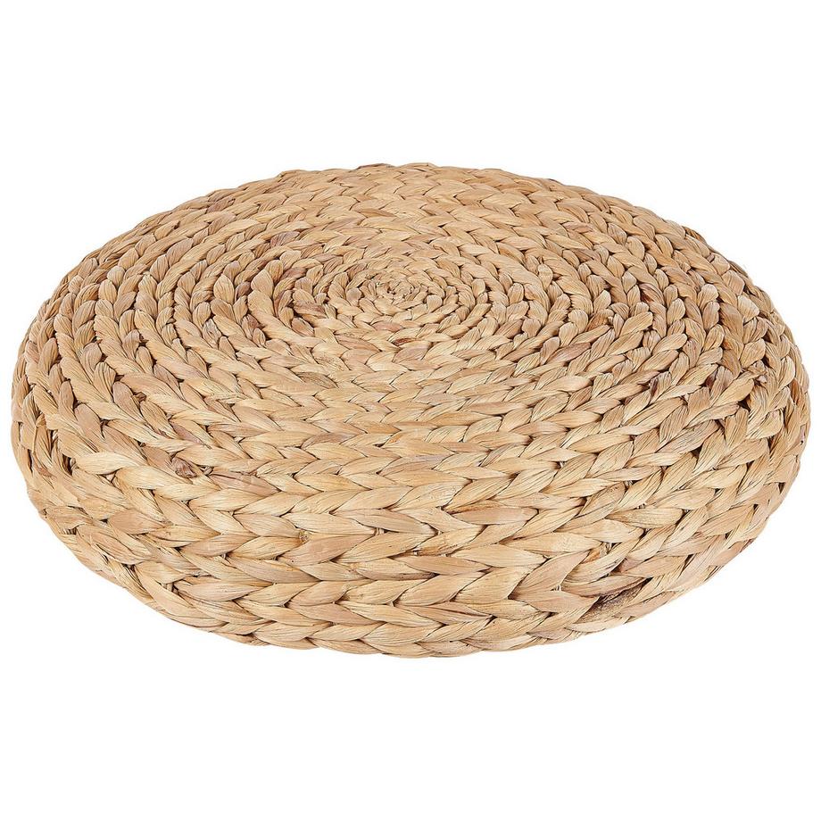 Beliani Pouf en Fibre de jacinthe d'eau Boho WAHOO  