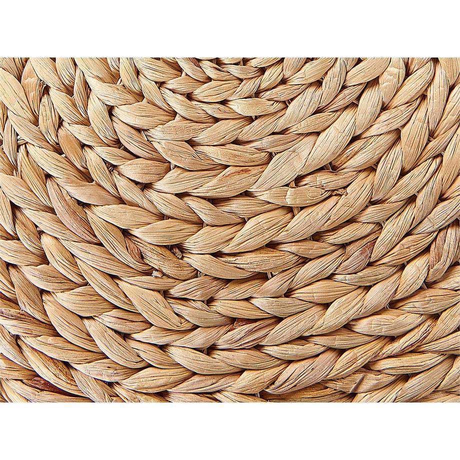 Beliani Pouf en Fibre de jacinthe d'eau Boho WAHOO  