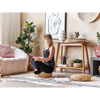 Beliani Pouf en Giacinto d'acqua Boho WAHOO  