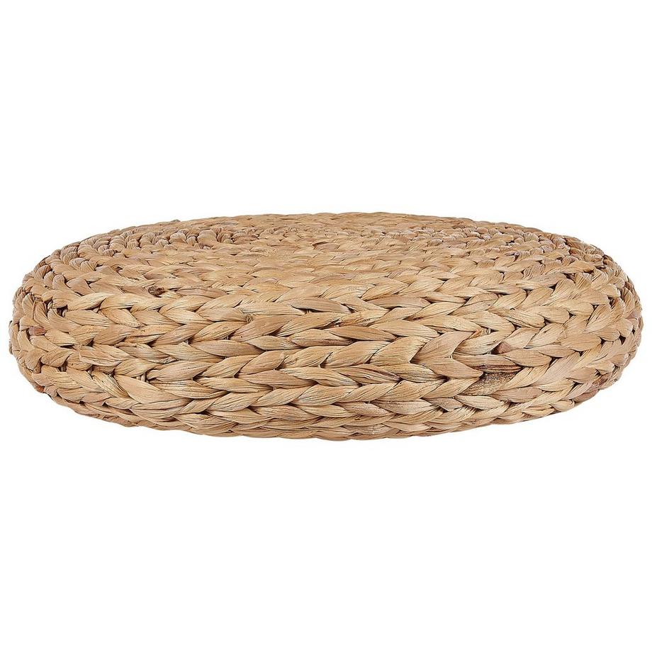 Beliani Pouf en Fibre de jacinthe d'eau Boho WAHOO  
