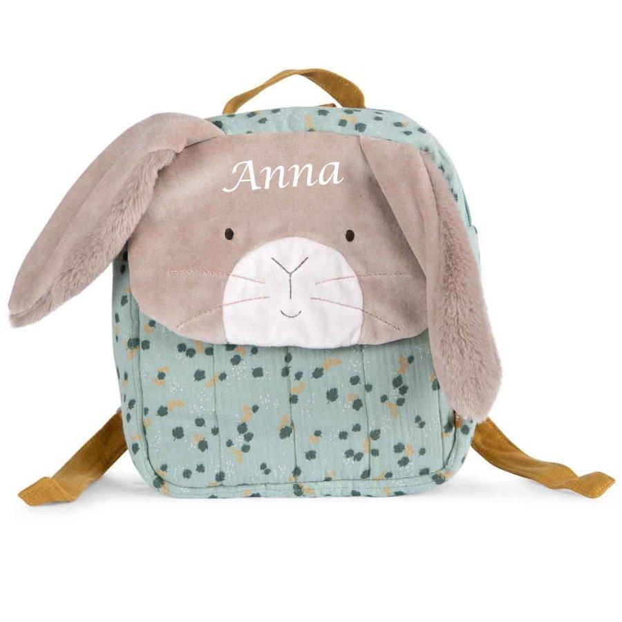 Moulin Roty  Rucksack Kaninchen grün, Trois Petits Lapins, Moulin Roty 