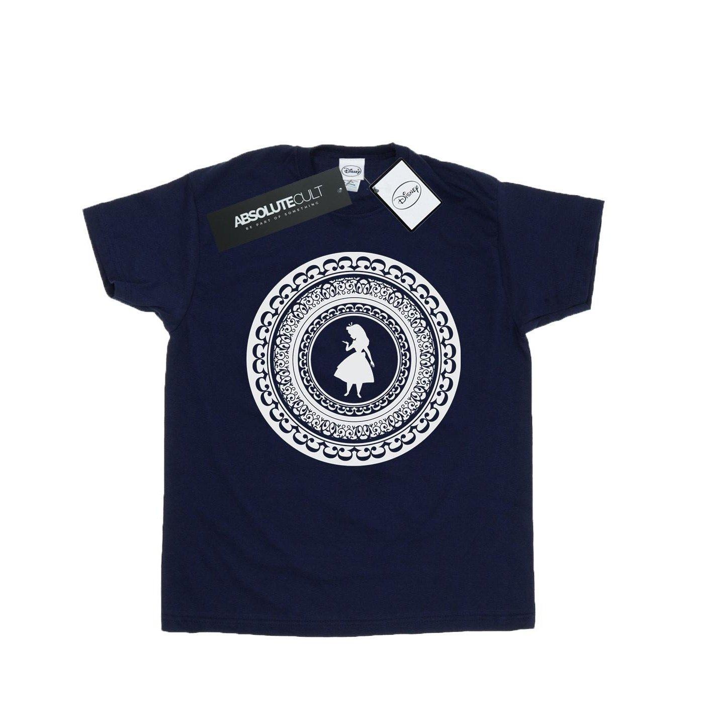 Image of Alice In Wonderland Circle Tshirt Herren Marine XL