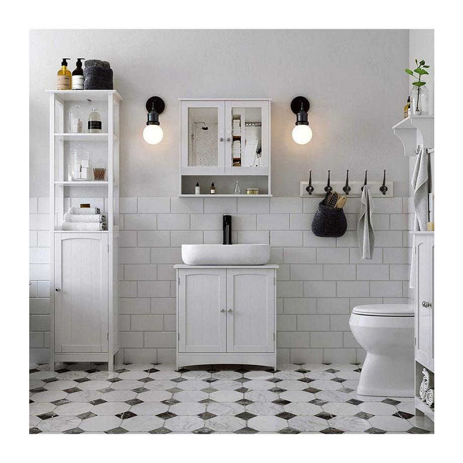 Calicosy Verstellbarer Unterschrank mit drehbaren Türen,es MDF  