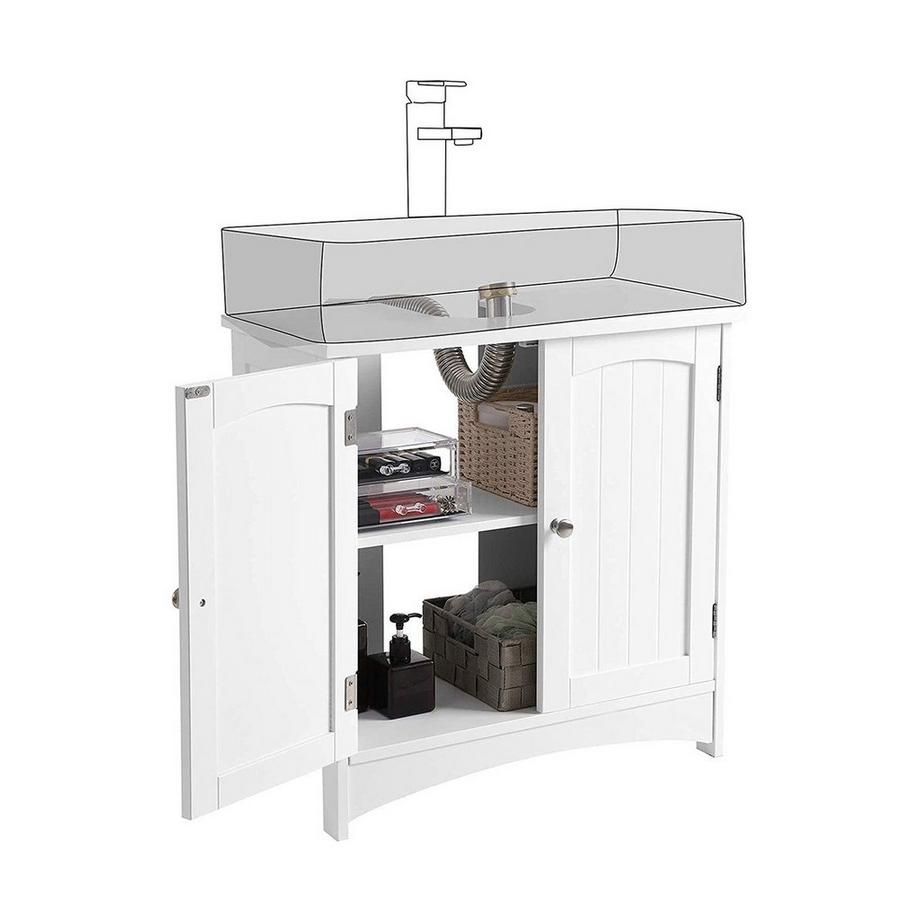 Calicosy Verstellbarer Unterschrank mit drehbaren Türen,es MDF  