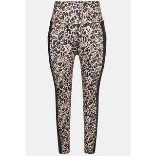 Ulla Popken  Legging de sport, matière recyclée séchant rapidement, motif léopard 