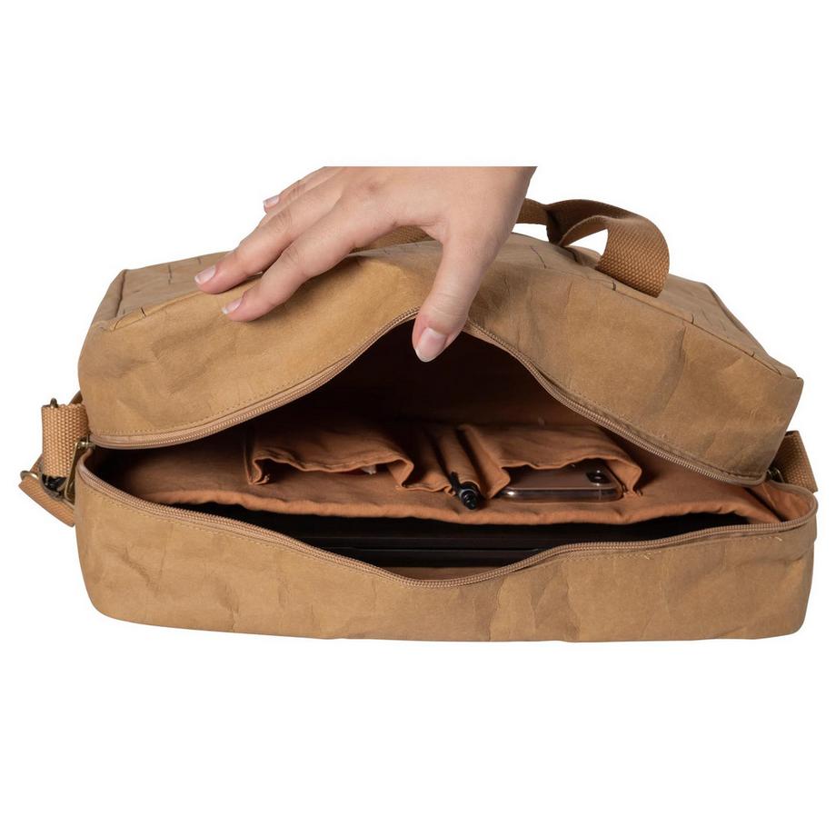 Exacompta Eterneco Sacoche Papier Effet Cuir 39x29x15cm  