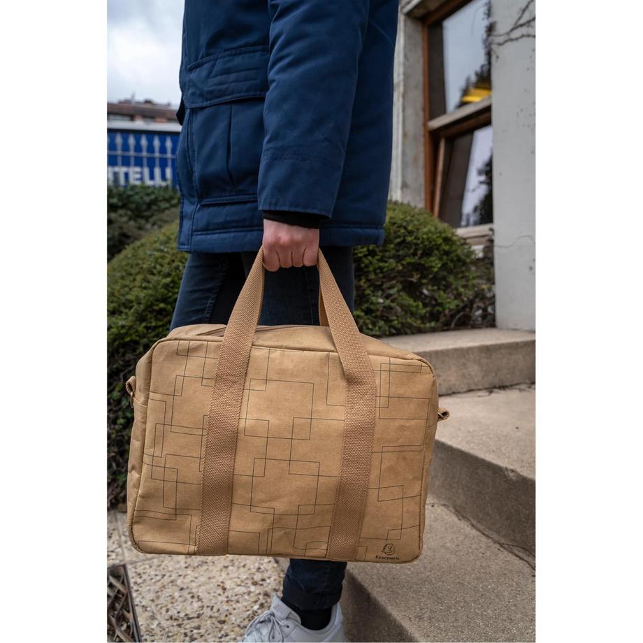 Exacompta Eterneco Borsa Effetto Pelle Carta 39x29x15cm  