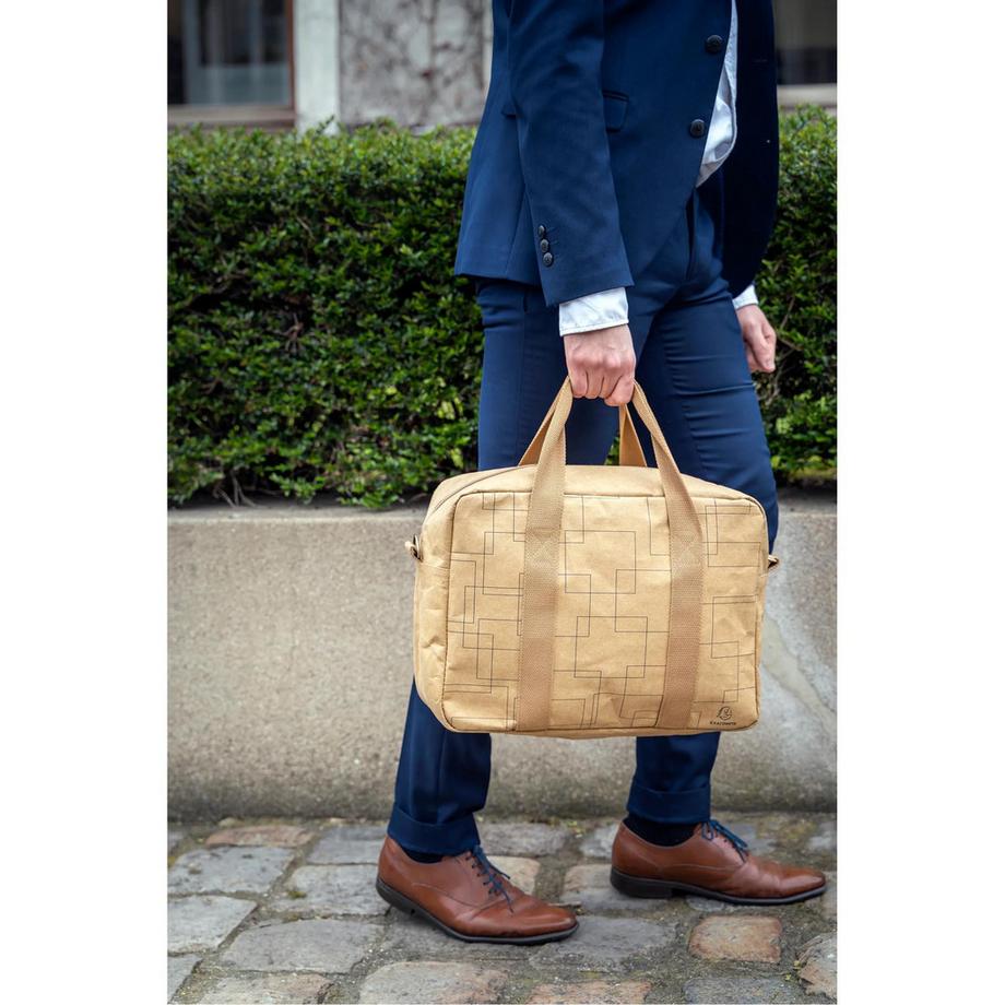 Exacompta Eterneco Borsa Effetto Pelle Carta 39x29x15cm  