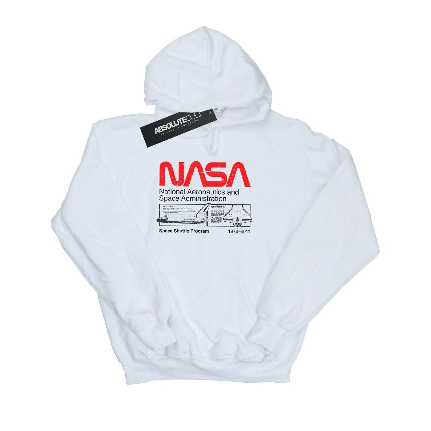 Image of Classic Space Shuttle Kapuzenpullover Mädchen Weiss 152-158