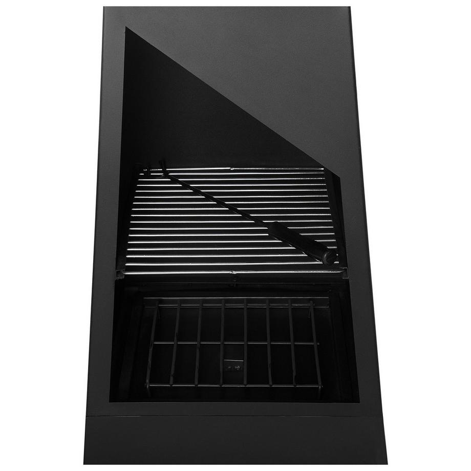 Beliani Foyer avec grille en Acier YATE  