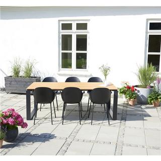 SCHOU Table de jardin MARTINUS polywood teck, 210x100cm  