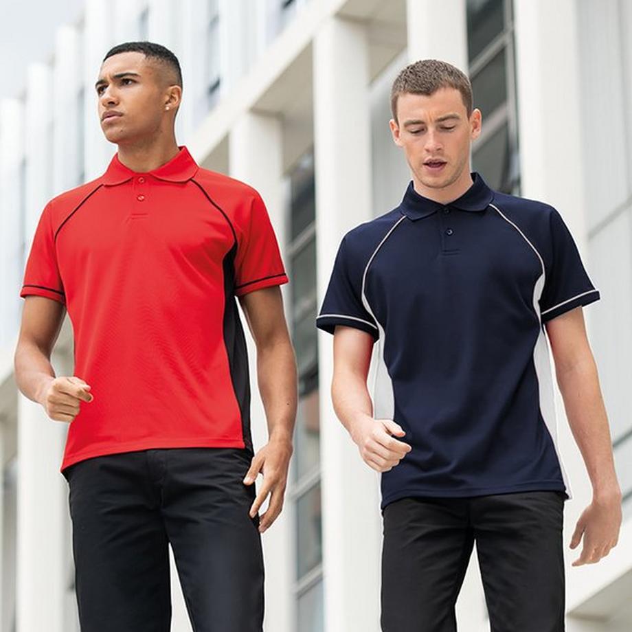 Finden & Hales Polo de sport performance à panneaux  