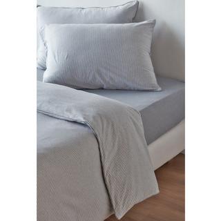 Living Home Melange Jersey Streifen Taie de duvet  