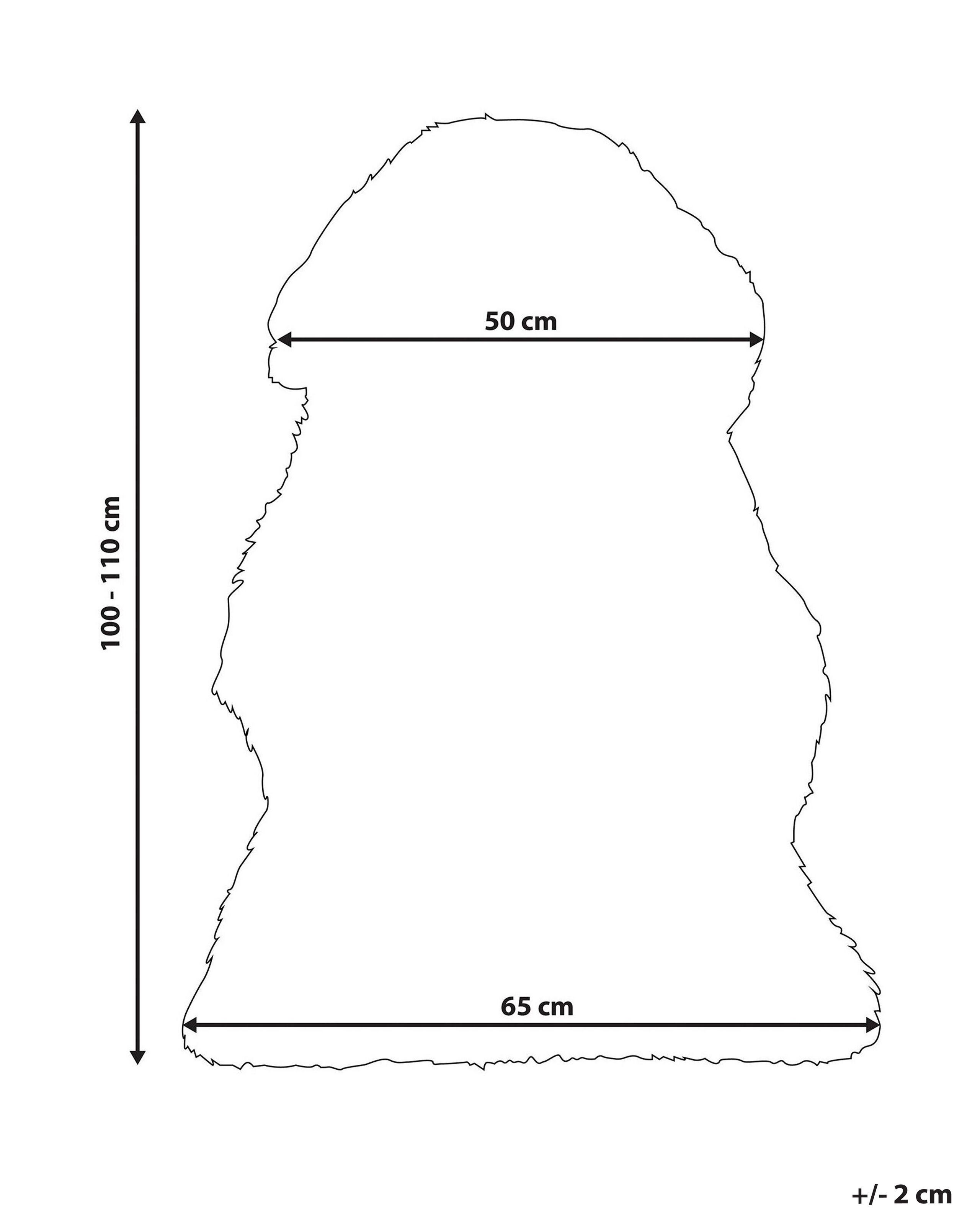 Beliani Teppich aus Schaffell Klassisch ULURU  