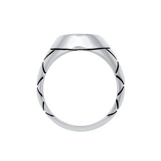 Kuzzoi  Ring Basic  Siegelring Oval Emaille 925Er Silber 