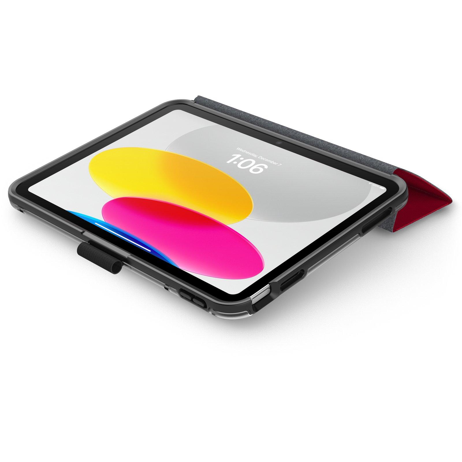 Otterbox  Symmetry Folio Hülle für iPad 10th gen, stoßfeste, sturzsichere, dünne Schutzhülle, nach Militärstandard getestet, Rot 