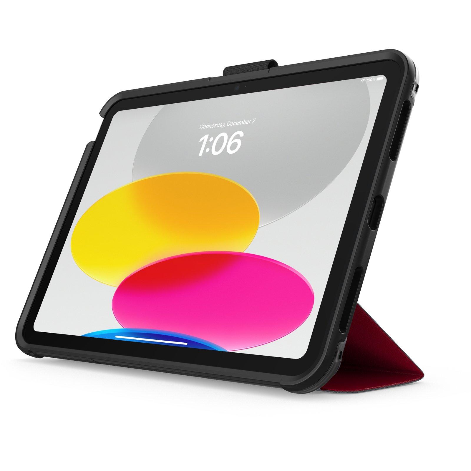 Otterbox  Symmetry Folio Hülle für iPad 10th gen, stoßfeste, sturzsichere, dünne Schutzhülle, nach Militärstandard getestet, Rot 