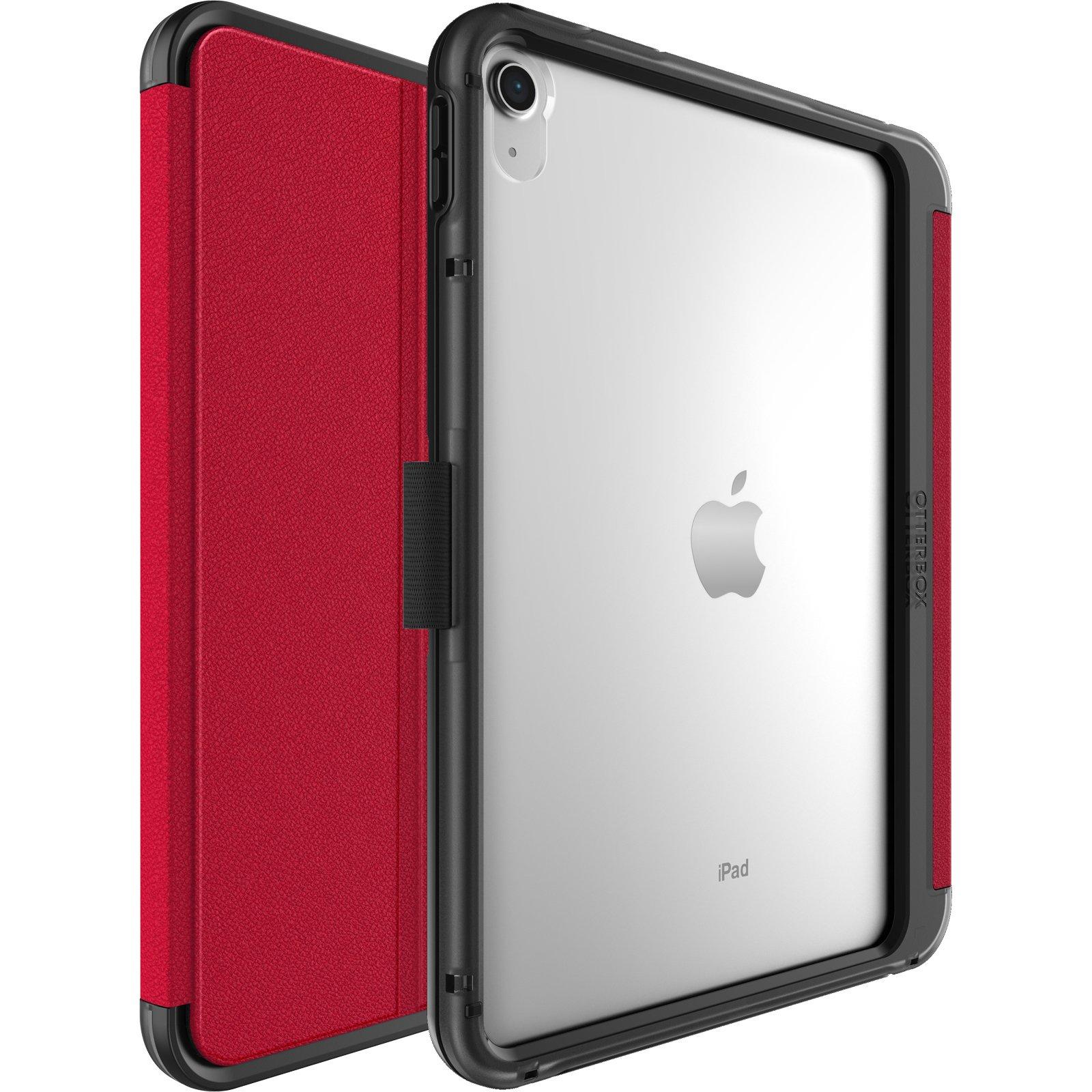 Otterbox  Symmetry Folio Hülle für iPad 10th gen, stoßfeste, sturzsichere, dünne Schutzhülle, nach Militärstandard getestet, Rot 