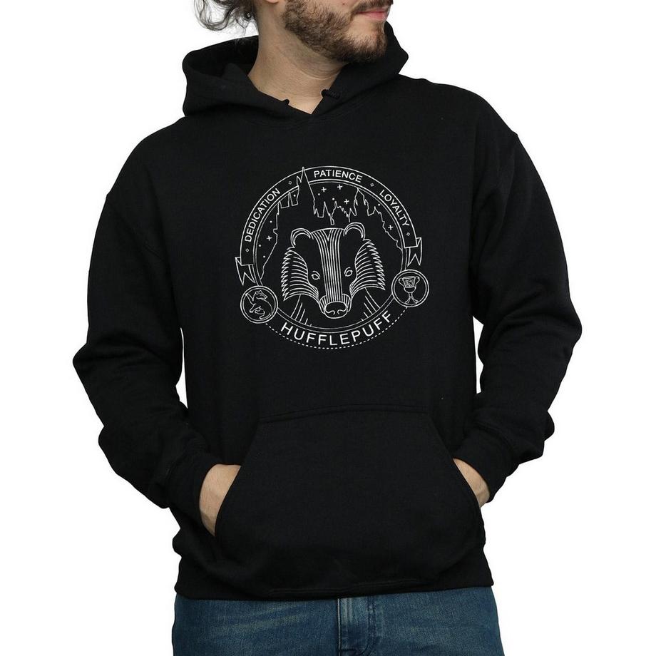 HARRY-POTTER Hufflepuff Sweat à capuche  