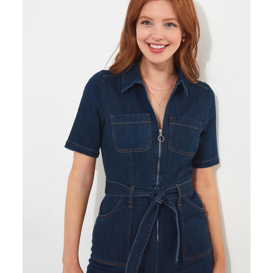 Joe Browns PETITE Tuta Denim Retrò con Cerniera  