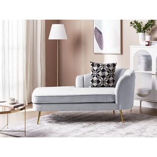 Beliani Chaise longue en Velours Traditionnel ALLIER  