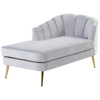 Beliani Chaise longue en Velours Traditionnel ALLIER  