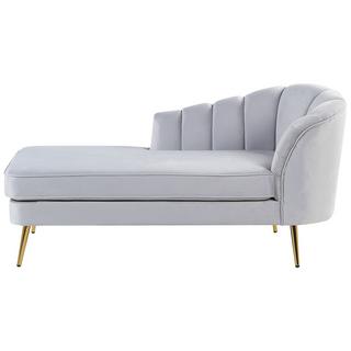 Beliani Chaise longue en Velours Traditionnel ALLIER  