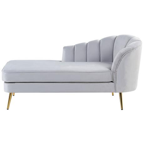 Beliani Chaise longue en Velours Traditionnel ALLIER  