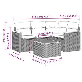 VidaXL Garten sofagarnitur poly-rattan  