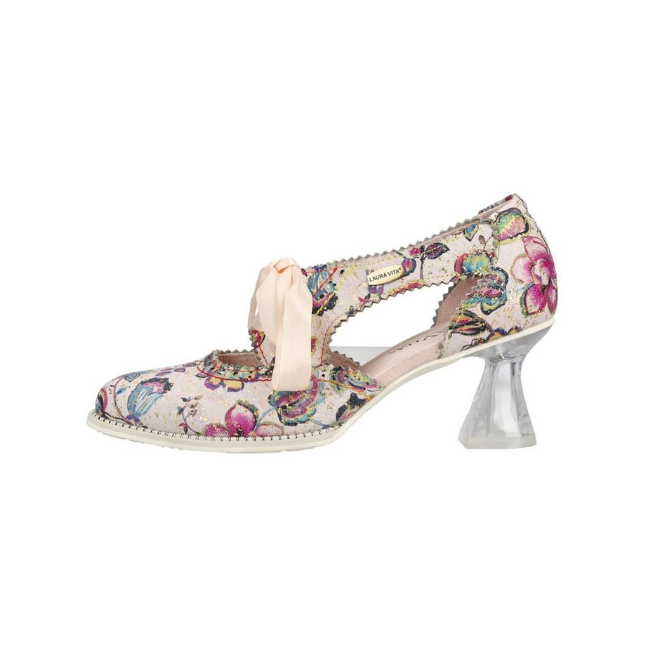 Laura Vita Blumenmuster Pumps mit Schleifenverzierung  