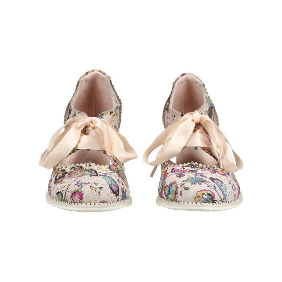 Laura Vita Blumenmuster Pumps mit Schleifenverzierung  