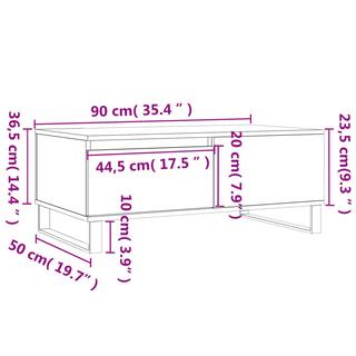 VidaXL Table basse bois d'ingénierie  