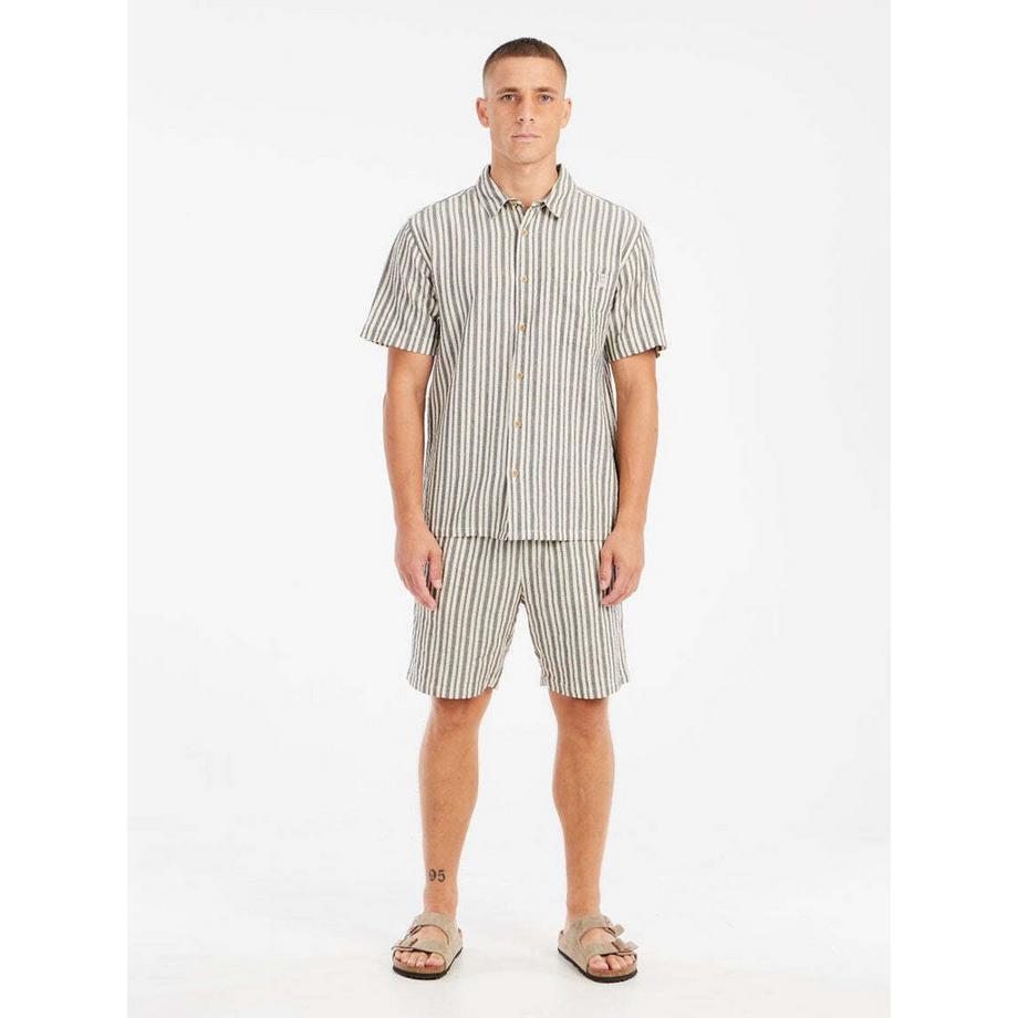 PROTEST PRTDebut Camicia a Righe Maniche Corte  