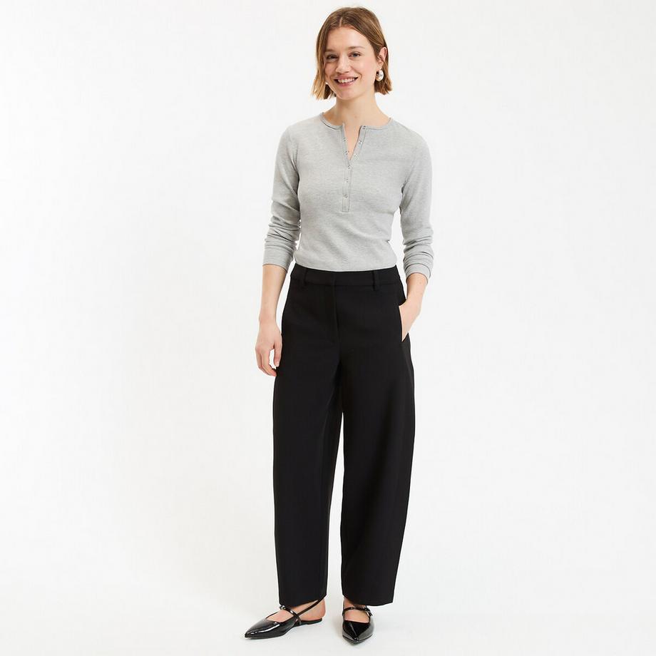 La Redoute Collections Langarm Henley T-Shirt  