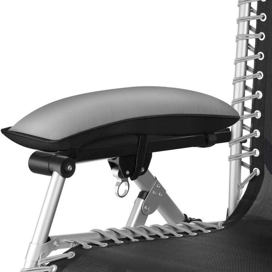 Tectake Chaise longue CLOUD II pliable avec dossier flexible et repose-pieds  