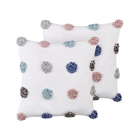 Beliani Lot de 2 coussins en Coton Moderne BRACKEN  