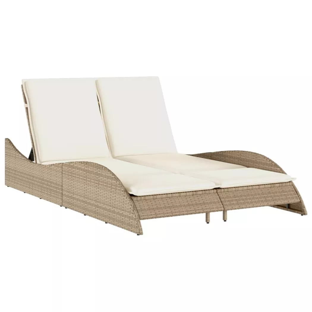 VidaXL - lettino Polirattan, One Size, Beige