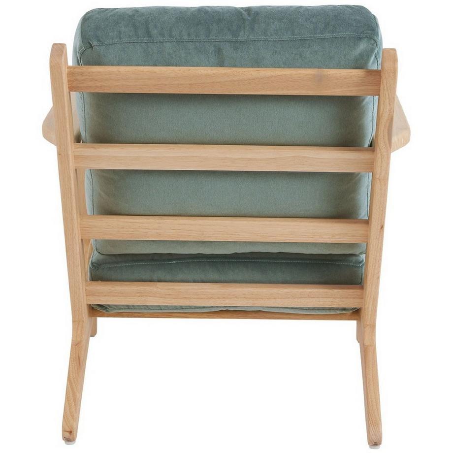 Blanc d'Ivoire Fauteuil Jules déhoussable velours bleu céladon  