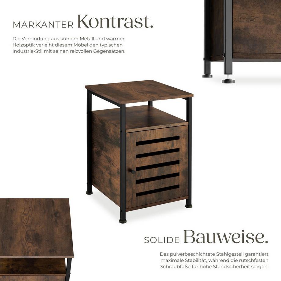 Tectake Armoire d'appoint CORK style industriel  