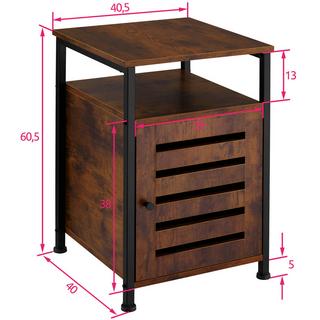 Tectake Beistellschrank Cork Rustikal  