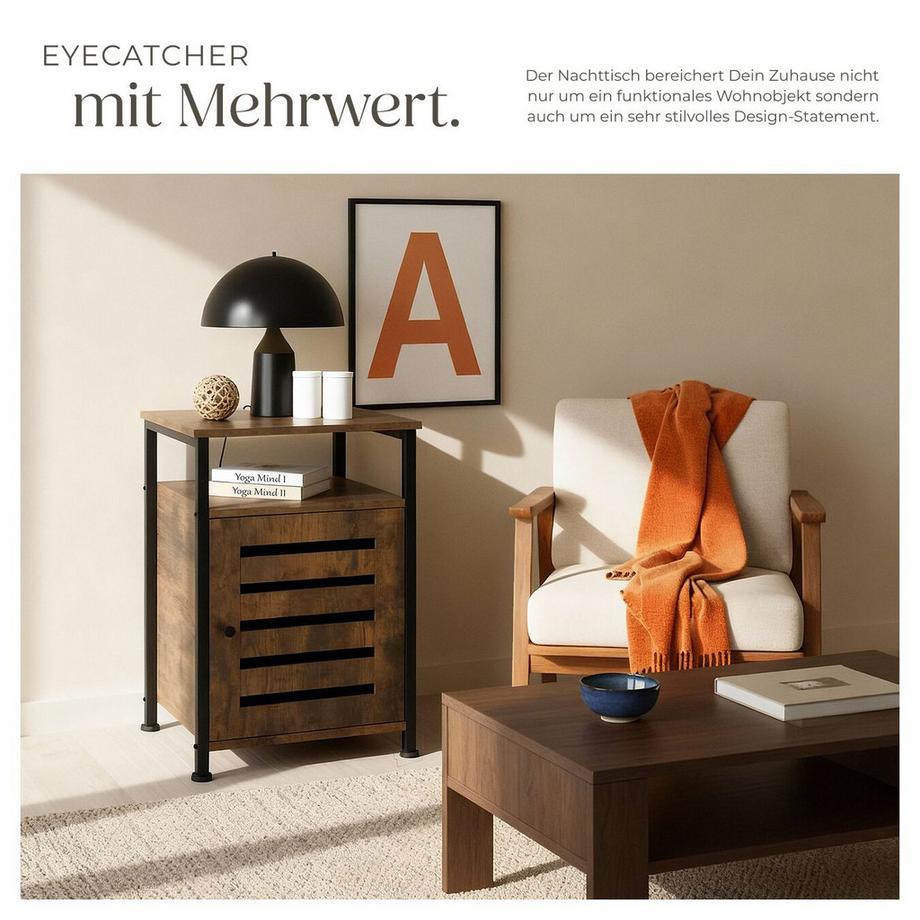 Tectake Armoire d'appoint CORK style industriel  