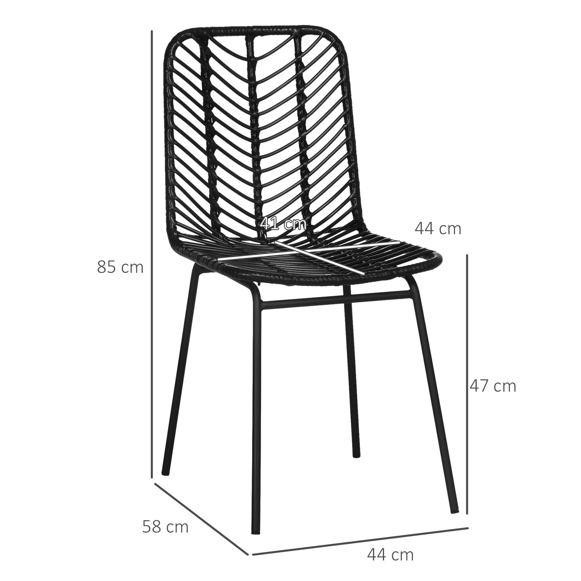 HOMCOM Chaises de salle à manger  